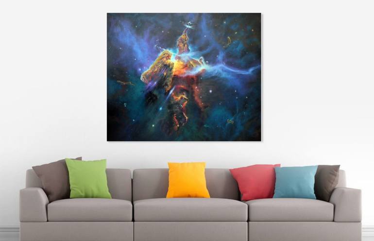 Original Outer Space Painting by Marie Green