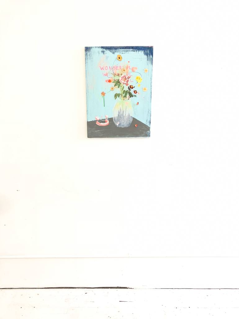 Original Fine Art Floral Collage by gilbane peck