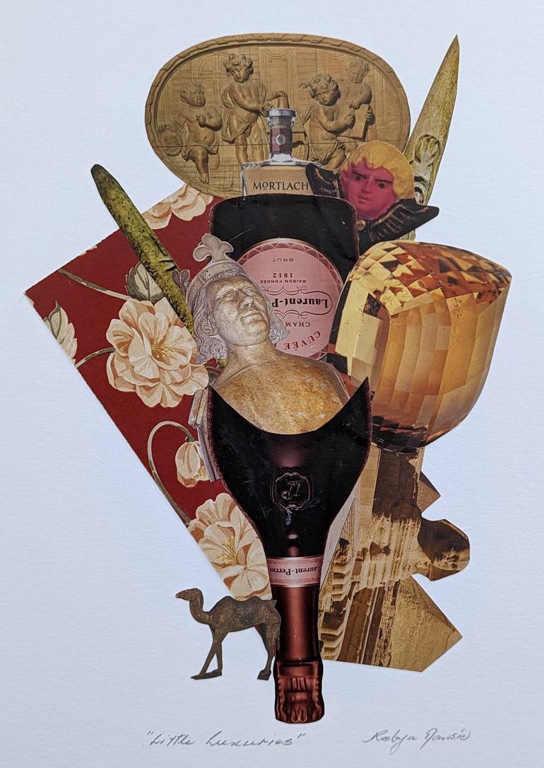 Original Abstract Food & Drink Collage by Robyn Dansie