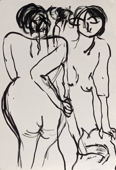 Original Abstract Nude Drawings by Robyn Dansie