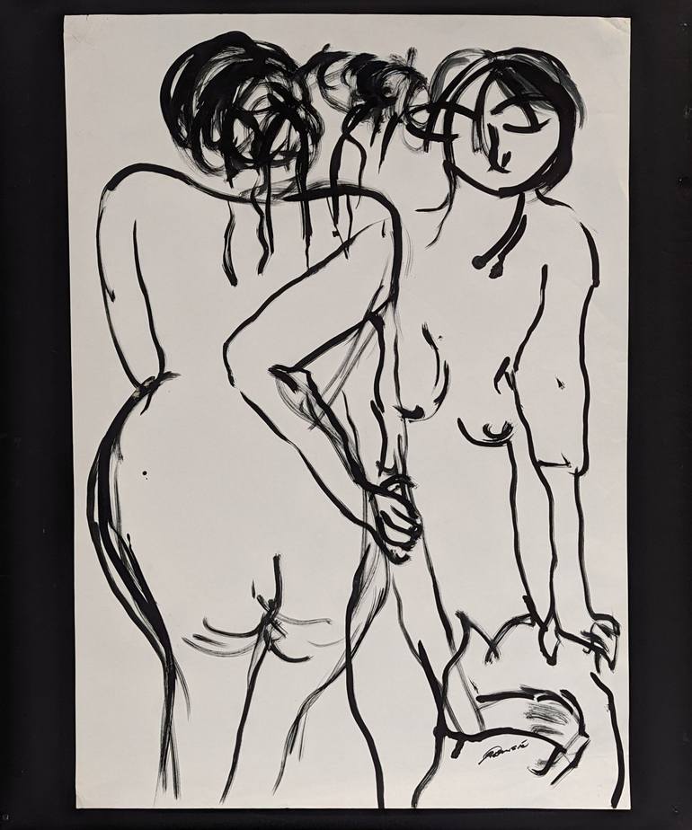 Original Nude Drawing by Robyn Dansie