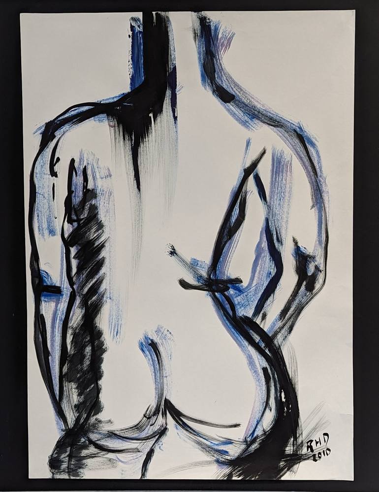 Original Abstract Nude Drawing by Robyn Dansie
