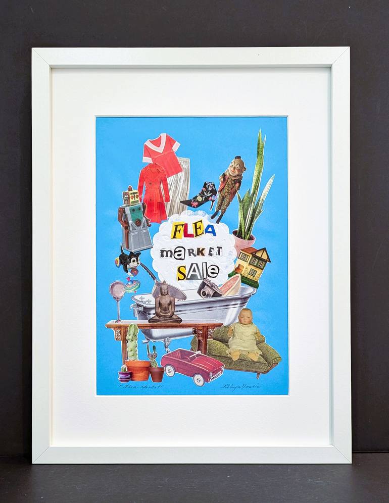 Original Abstract Expressionism Abstract Collage by Robyn Dansie