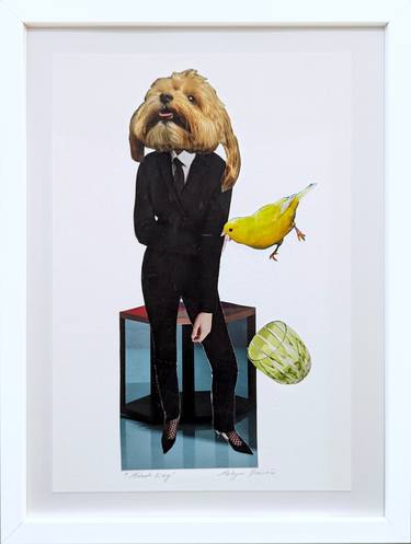 Original Dada Dogs Collage by Robyn Dansie