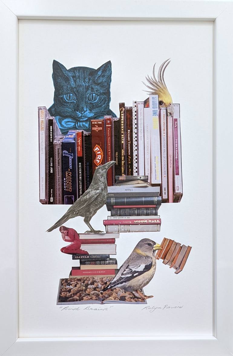Original Dada Cats Collage by Robyn Dansie