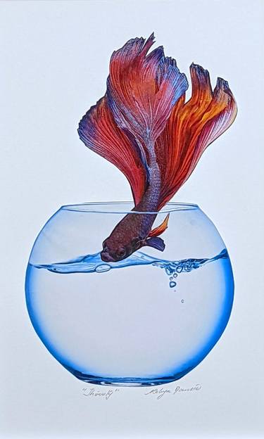 Original Pop Art Fish Collage by Robyn Dansie