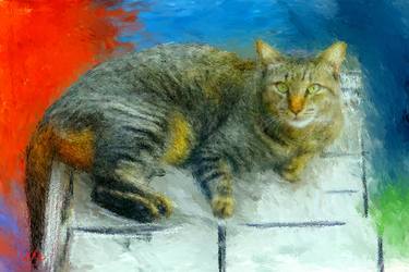 Print of Impressionism Cats Printmaking by Gerhardt Isringhaus