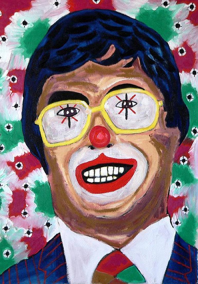 Joey the Clown Lombardo Painting by Gerhardt Isringhaus | Saatchi Art