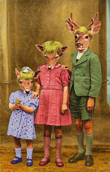 Print of Surrealism Children Mixed Media by Gerhardt Isringhaus