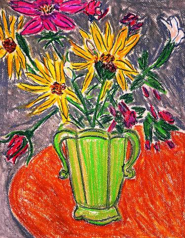 Original Expressionism Floral Drawings by Gerhardt Isringhaus