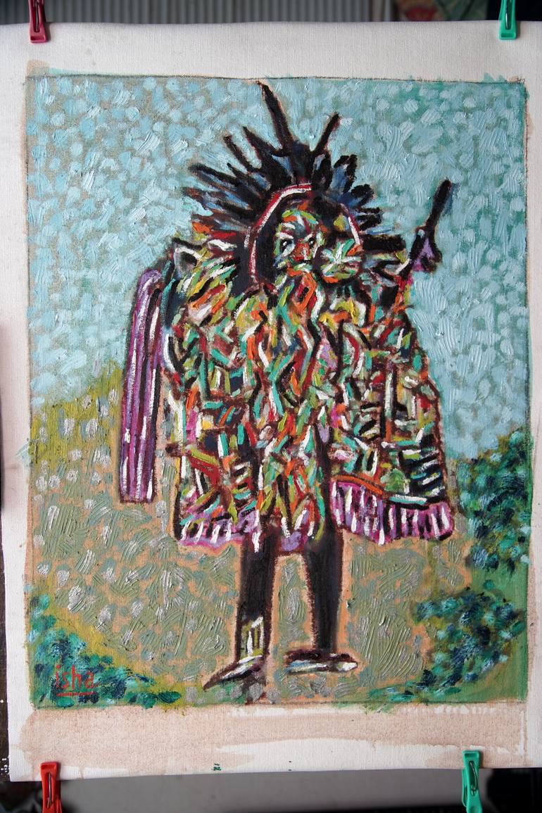 Original Abstract People Painting by Gerhardt Isringhaus