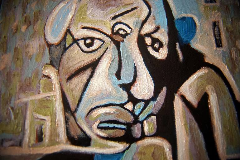 Original Abstract Portrait Painting by Gerhardt Isringhaus