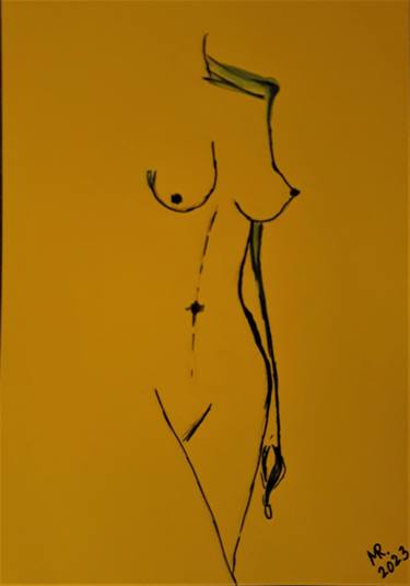 Original Illustration Nude Drawings by MARIE RUDA