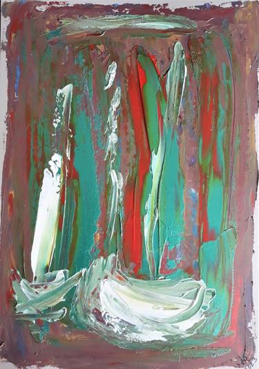 Original Abstract Expressionism Boat Paintings by MARIE RUDA