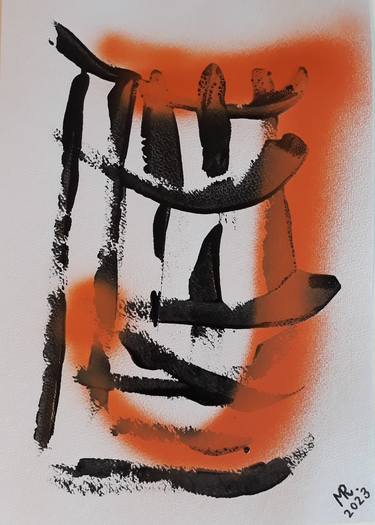 Original Abstract Graffiti Paintings by MARIE RUDA