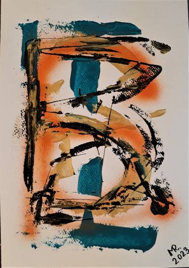 Original Abstract Graffiti Paintings by MARIE RUDA