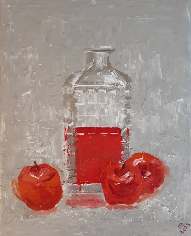 Original Expressionism Still Life Painting by MARIE RUDA