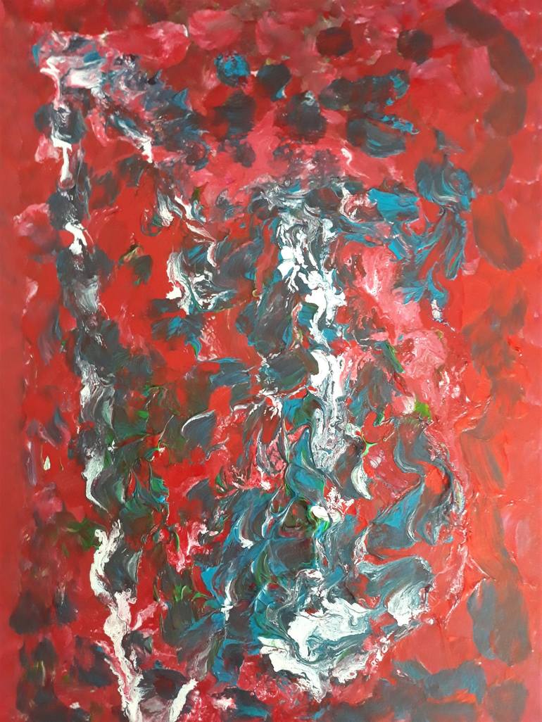 Original Abstract Expressionism Abstract Painting by MARIE RUDA