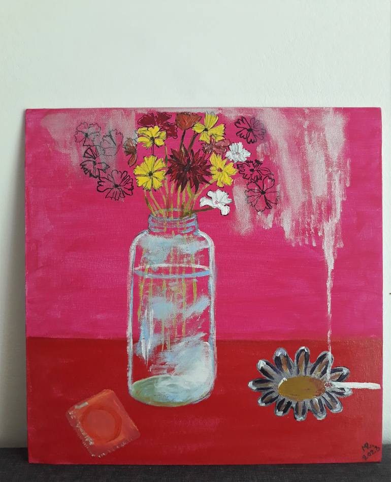 Original Art Deco Still Life Painting by Marie Ruda