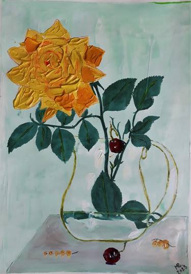 Original Still Life Paintings by MARIE RUDA