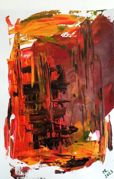 Original Abstract Expressionism Abstract Paintings by MARIE RUDA