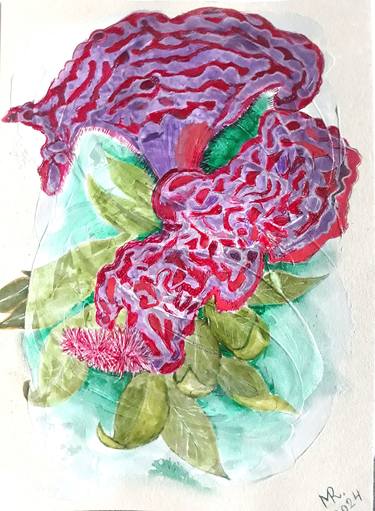 Original Floral Drawings by MARIE RUDA