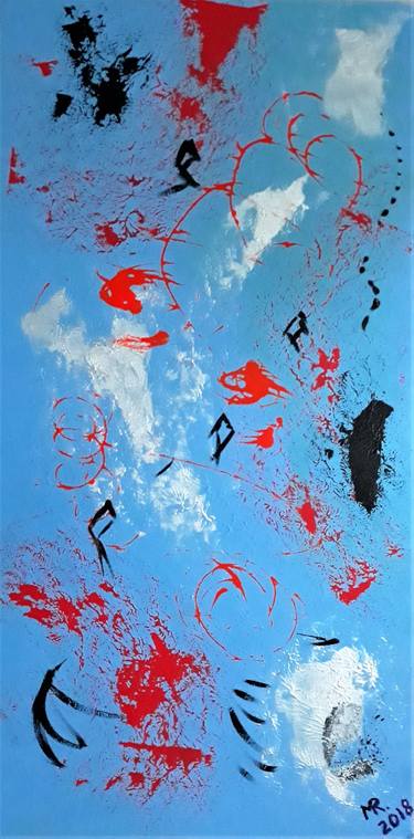 Original Abstract Expressionism Abstract Paintings by MARIE RUDA