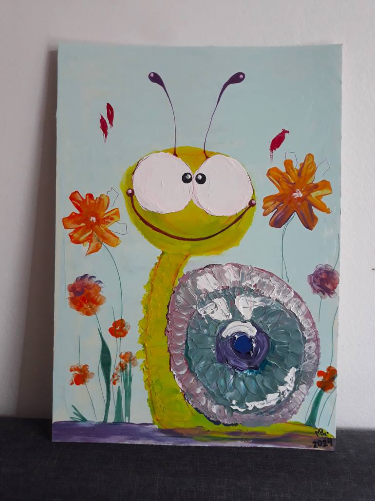Original Art Deco Animal Painting by Marie Ruda