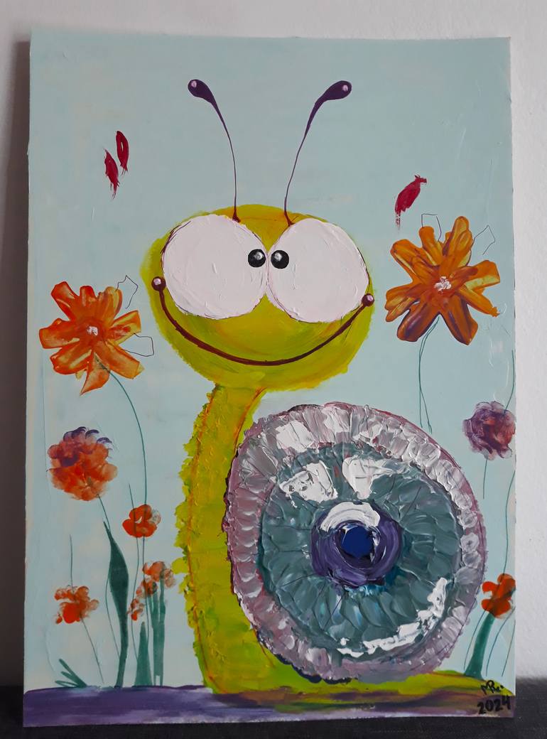 Original Art Deco Animal Painting by Marie Ruda