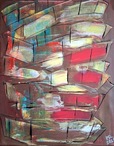 Original Abstract Expressionism Abstract Painting by Marie Ruda