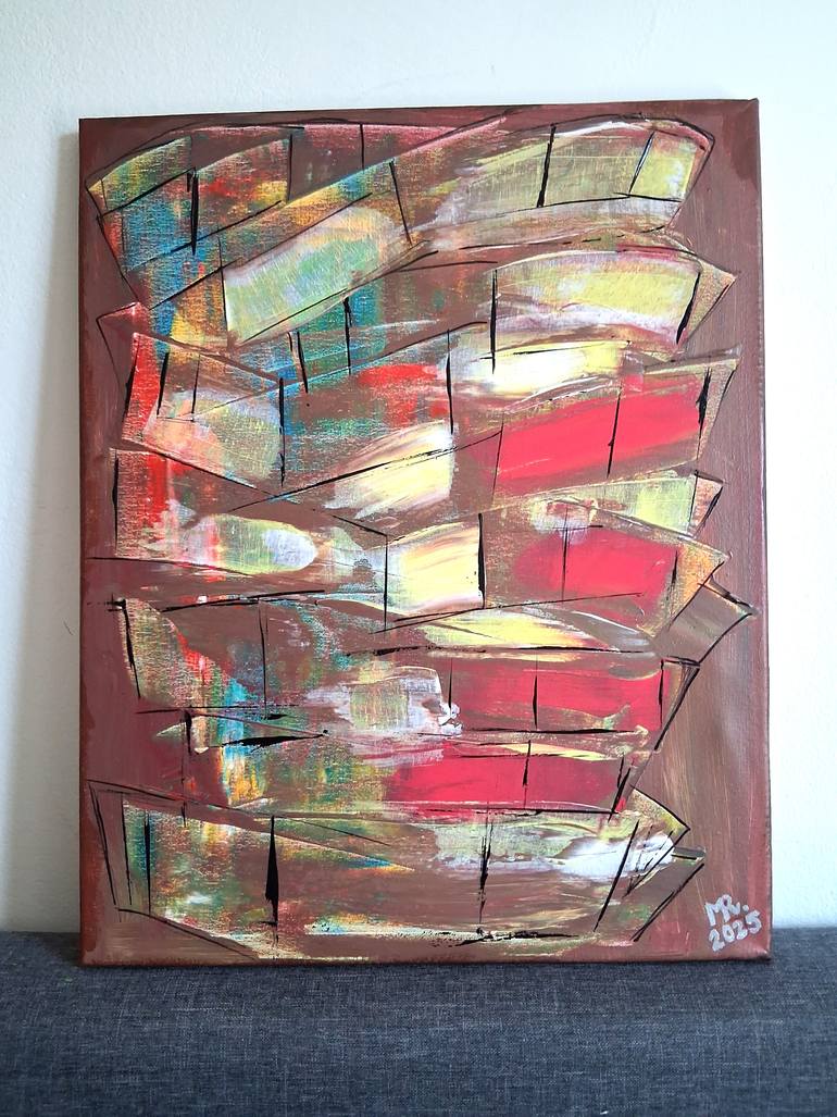 Original Abstract Expressionism Abstract Painting by Marie Ruda
