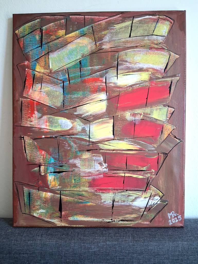 Original Abstract Expressionism Abstract Painting by Marie Ruda
