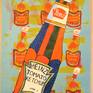 Acrylic,oil,marker,pencil on Paper.2018,70 x 50 cm,28 x20in."Tomato Ketchup-Pop-Art."