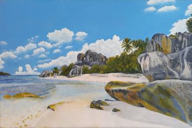 Print of Realism Seascape Paintings by MARIE RUDA