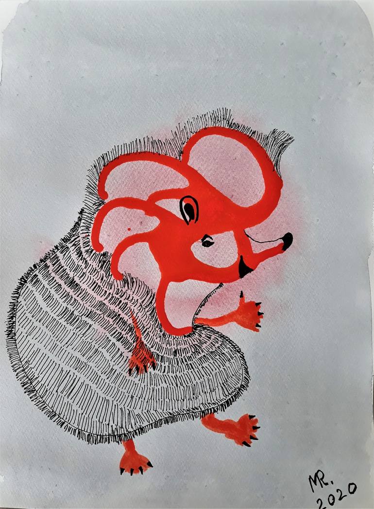 Original Animal Drawing by MARIE RUDA