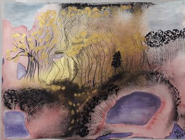 Print of Abstract Expressionism Landscape Drawings by MARIE RUDA