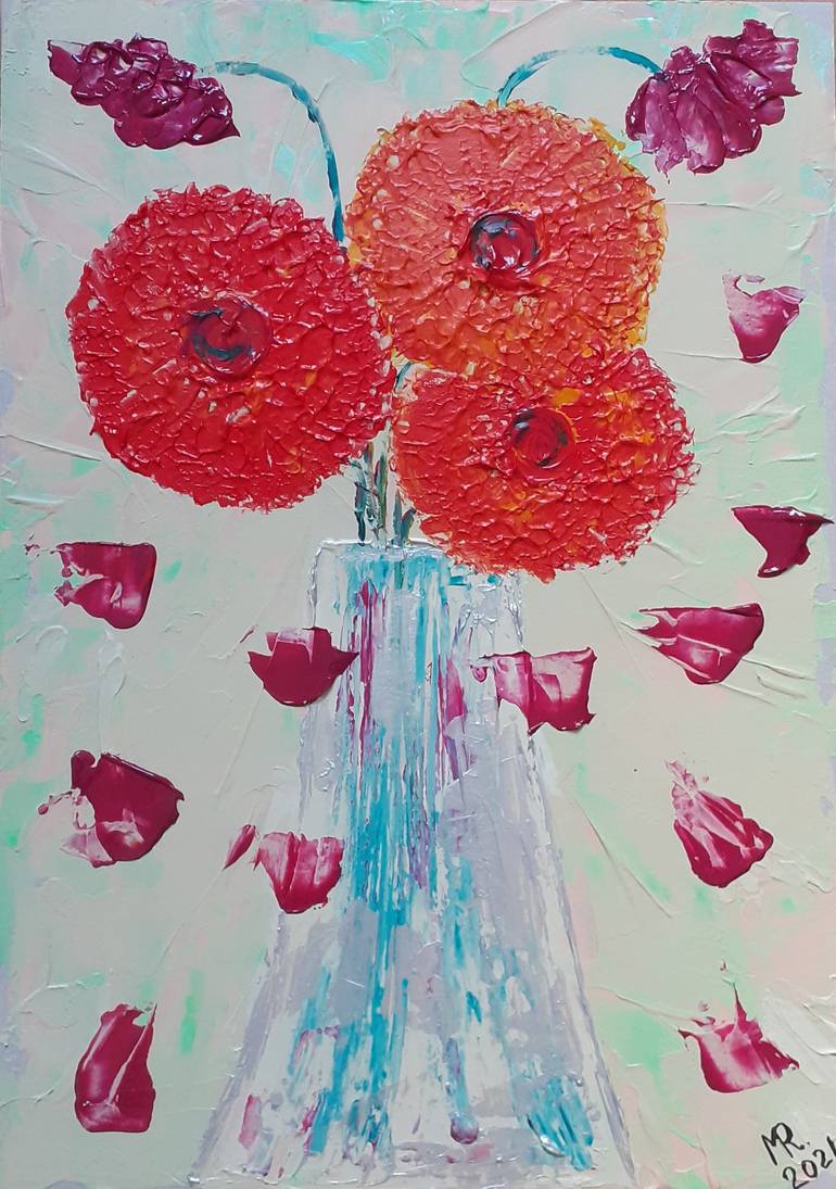 Original Art Deco Still Life Painting by Marie Ruda