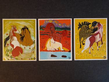 Triptych "Love and horses". thumb