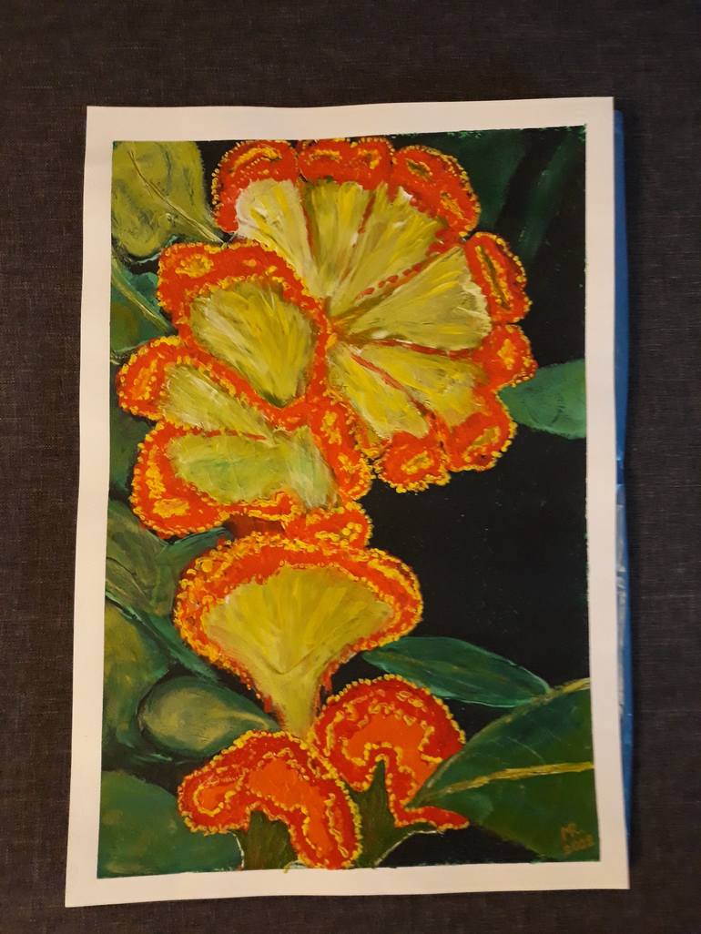 Original Floral Painting by MARIE RUDA