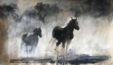 Original Modern Horse Paintings by meg aiken