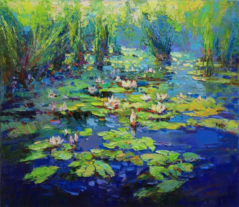 Beauty of the river Painting by Alisa Onipchenko-Cherniakovska
