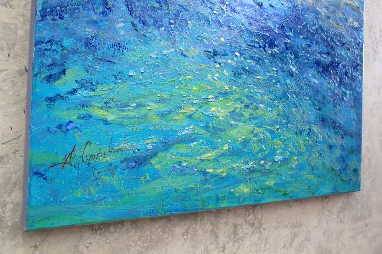 Original Expressionism Seascape Painting by Alisa Onipchenko-Cherniakovska