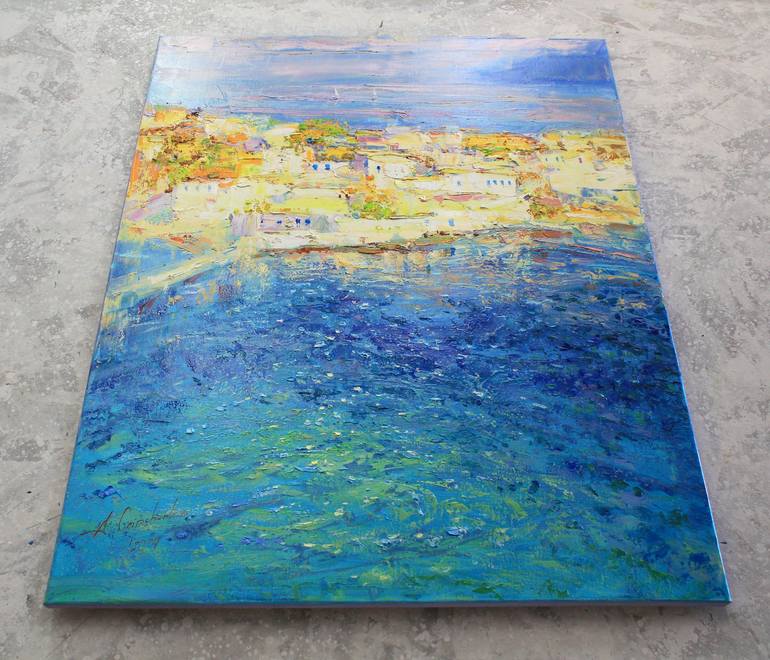 Original Expressionism Seascape Painting by Alisa Onipchenko-Cherniakovska