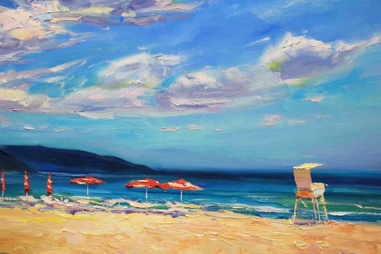 Original Figurative Seascape Painting by Alisa Onipchenko-Cherniakovska