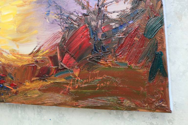 Original Figurative Landscape Painting by Alisa Onipchenko-Cherniakovska