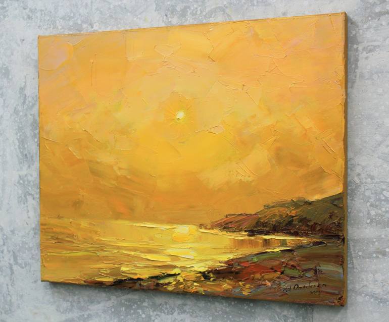 Original Figurative Beach Painting by Alisa Onipchenko-Cherniakovska