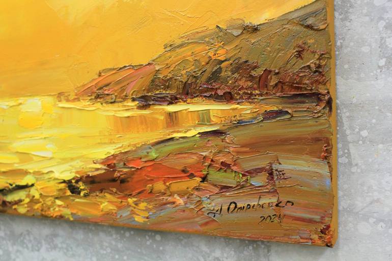 Original Figurative Beach Painting by Alisa Onipchenko-Cherniakovska