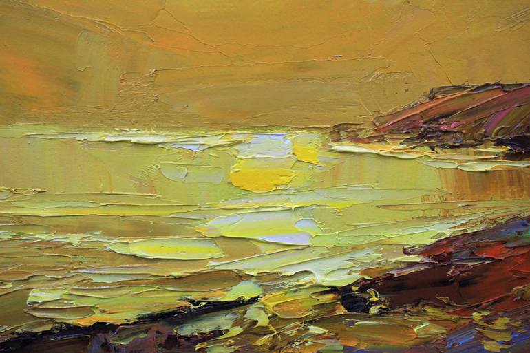 Original Figurative Beach Painting by Alisa Onipchenko-Cherniakovska
