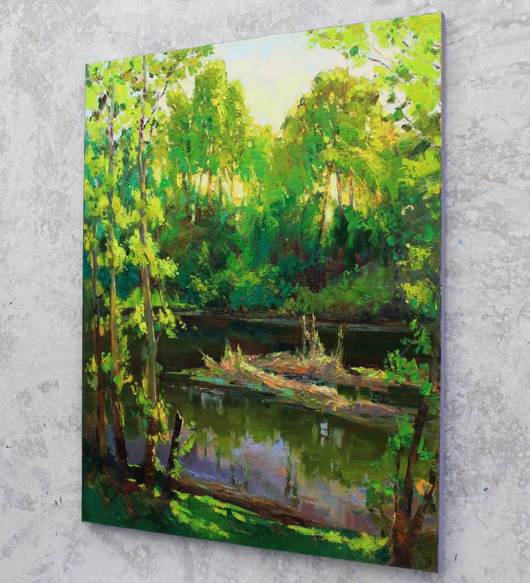 Original Expressionism Landscape Painting by Alisa Onipchenko-Cherniakovska