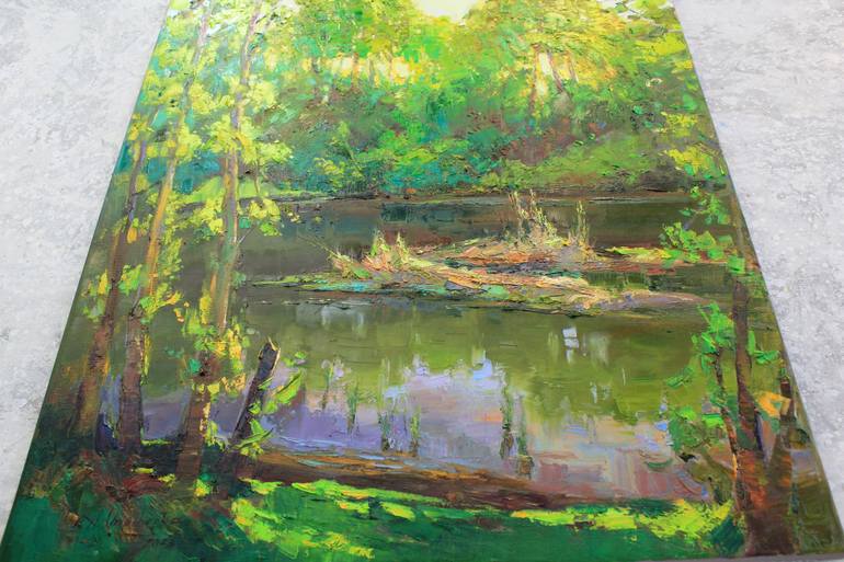 Original Expressionism Landscape Painting by Alisa Onipchenko-Cherniakovska